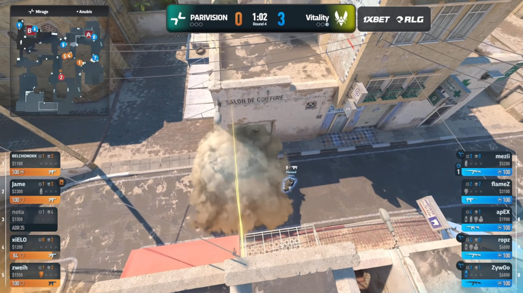 Start of the second map in Finals was mostly in favour of Vitality as the map itself closed in dominant fashion for the French based team.