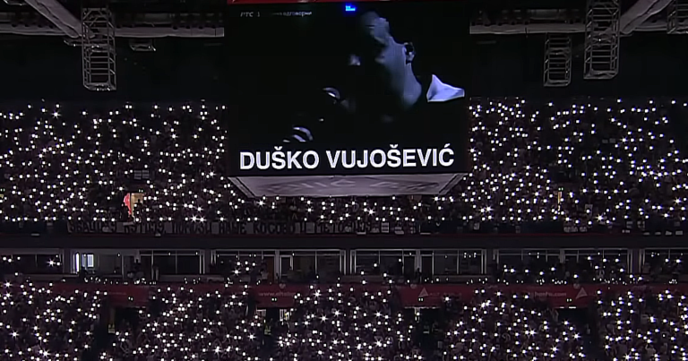 Emotivno veče u Areni. Duško Vujošević će zauvek biti u srcima navijača Partizana.